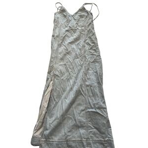 Universal Thread Dress Womens XS Denim Light Blue Maxi Spaghetti Strap‎ Smocked